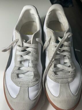 Puma Super Liga Women's White, Navy & Gold Low-Top Sneakers